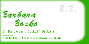 barbara bosko business card